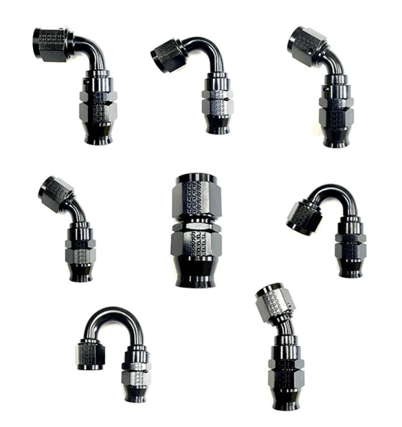 Fragola — Fragola -6AN Real Street x 180 Degree Hose End Black For PTFE Hose - view 2