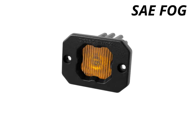 Diode Dynamics — Diode Dynamics Stage Series C1 LED Pod - Yellow SAE Fog Flush ABL Each - view 2