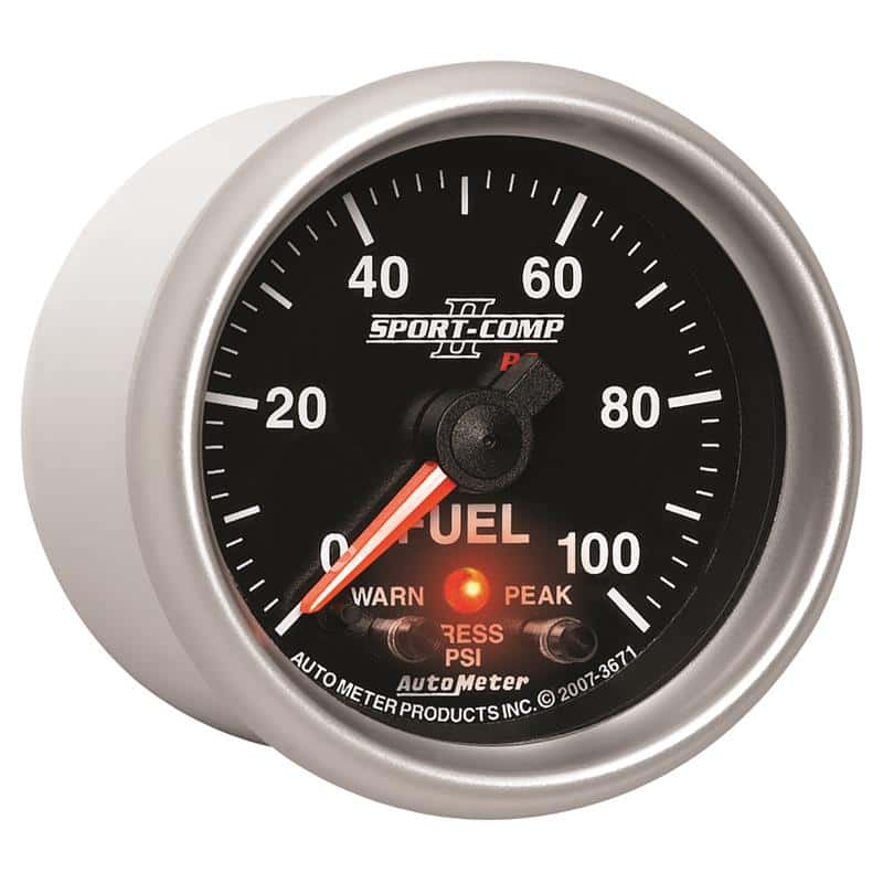 AutoMeter — Autometer Sport-Comp II 52mm 0-100 PSI Fuel Pressure Gauge
2-1/16" FUEL PRESS 0 - view 6