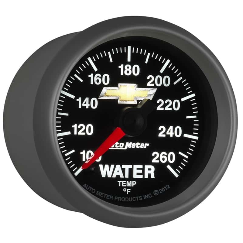 AutoMeter — AutoMeter Gauge Water Temp 2-1/16in. 100-260 Deg. F Digital Stepper Motor Chevy Gold Bowtie
GA 2" WTMP 260F COPO - view 12