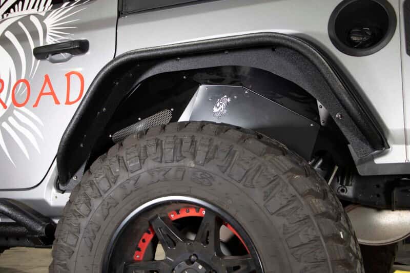 Fishbone Offroad — Fishbone Offroad 2018+ Jeep Wrangler JL Rear Pair Aluminum - Black Powdercoat Inner Fenders - view 6