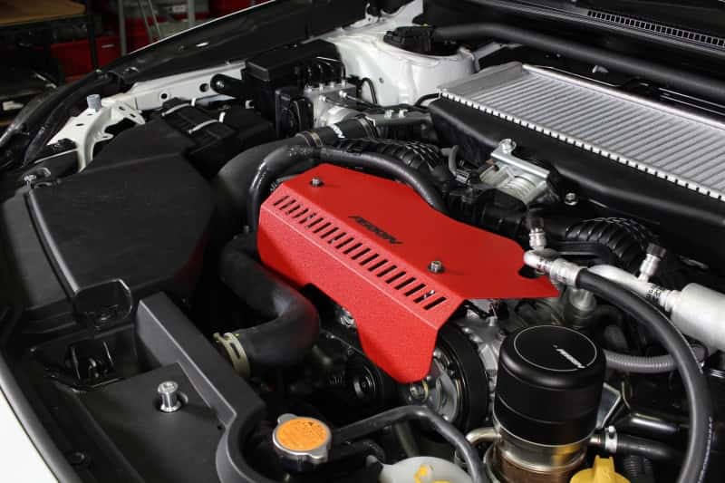 Perrin Performance — PERRIN 22-25 Subaru WRX Pulley Cover - Red (TALL - For Use w/o PERRIN AOS) - view 8