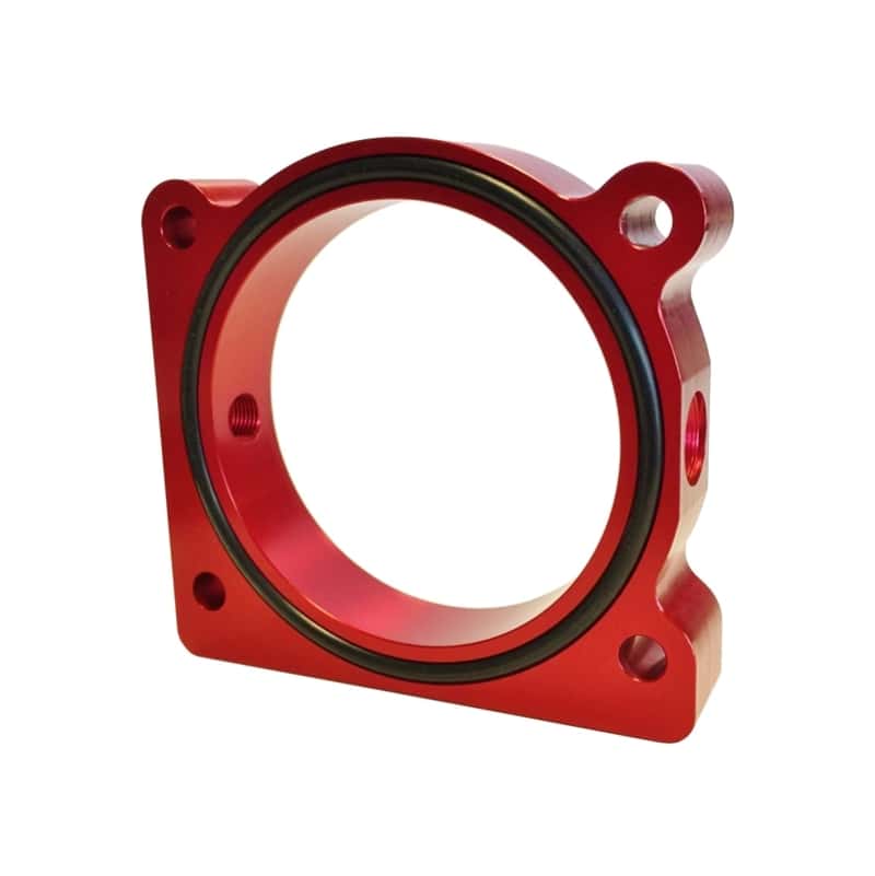 Torque Solution — Torque Solution Throttle Body Spacer (Red) Ford F-150 3.5L Ecoboost / 3.7L V6 - view 1