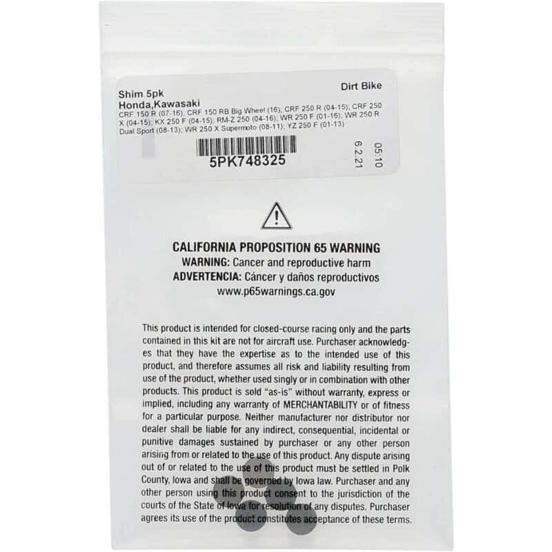 Hot Cams — Hot Cams 2008-2013 Yamaha WR 250 R Dual Sport 250cc 3.250mm Shim Kit - 5 Pack - view 4