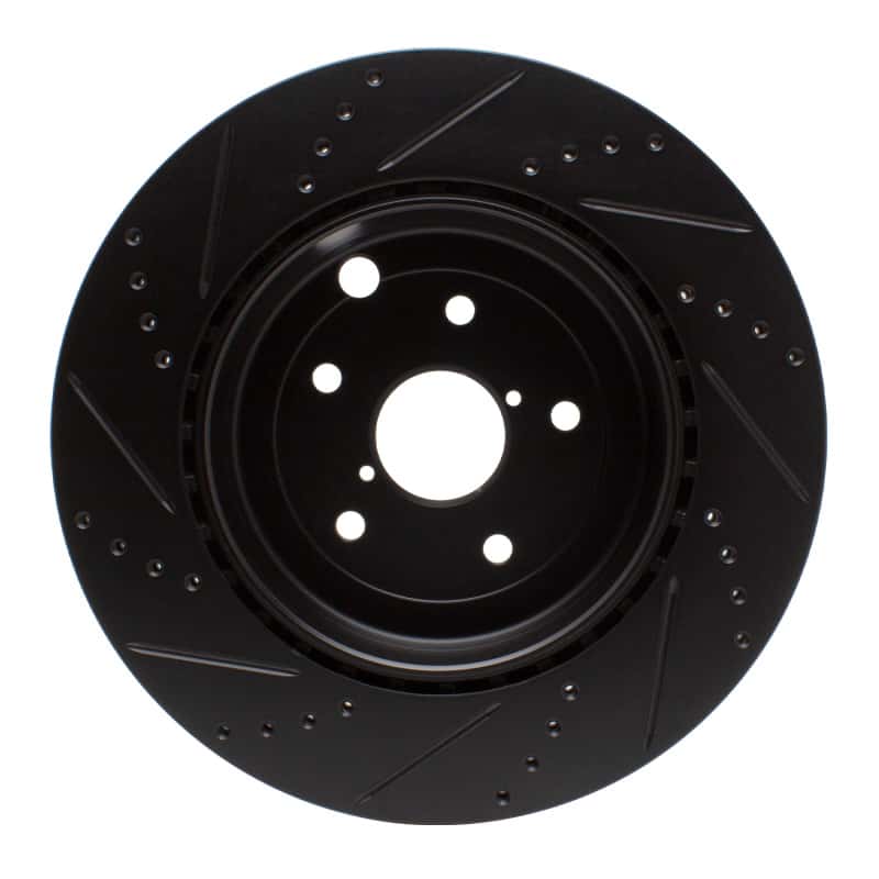 R1 Concepts — R1 18-25 Subaru WRX Rear Right Drilled & Slotted Black Brake Rotor
R1 Brake Rotor Drill - view 5