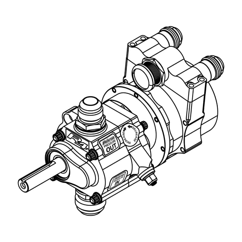 Peterson Fluid Systems — Peterson Fluid Systems R4 1-Stage Oil Pump - Left Side Mount - Rear Drive w/ Vac
R4 Oil Pump 1 Stage - view 3