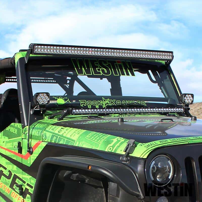 Westin — Westin/Snyper 07-17 Jeep Wrangler Snyper Pillar LED Light Mount - Textured Black
LED Light Bar Mount - view 4