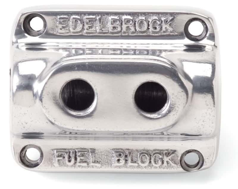 Edelbrock — Edelbrock Polished Fuel Block Dual Carb
CARB COMPONENTS - view 2
