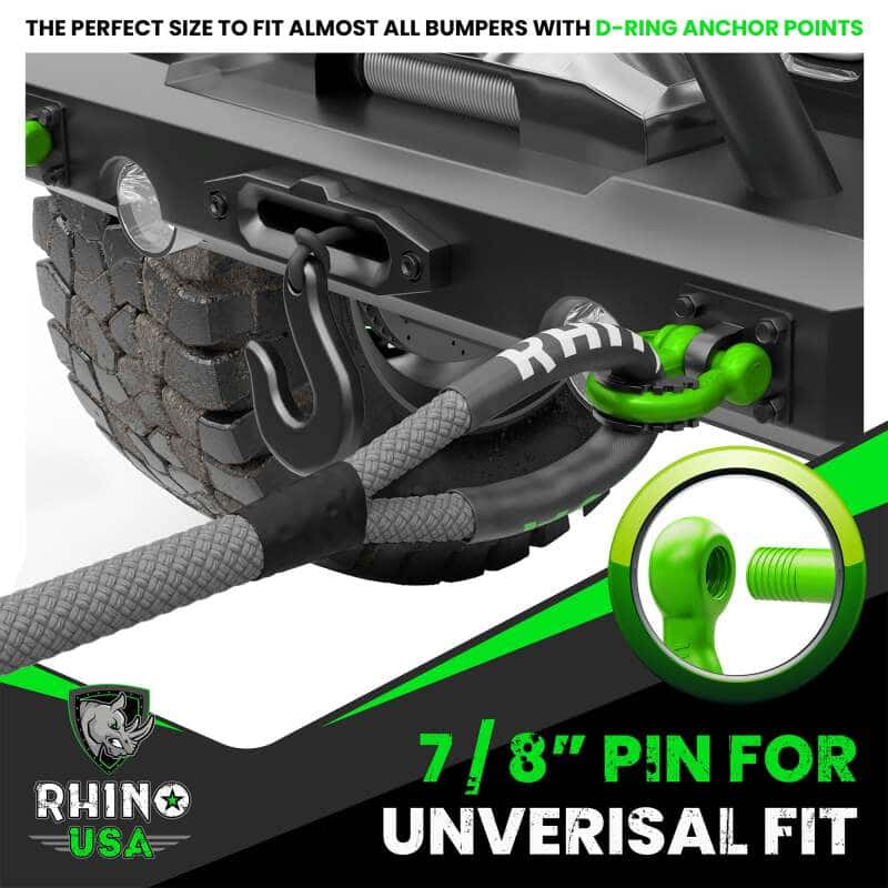 Rhino USA — Rhino USA 3/4In D-Ring Shackle Set (2-Pack) Matte Black
Tow Hook - view 5