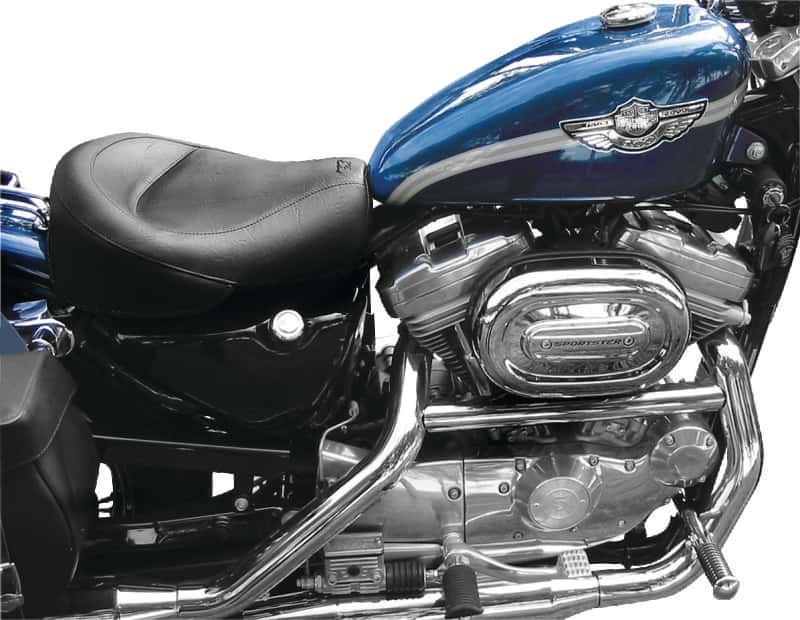 Mustang Motorcycle — Mustang 82-03 Harley Sportster Wide Touring Solo Seat - Black - view 2