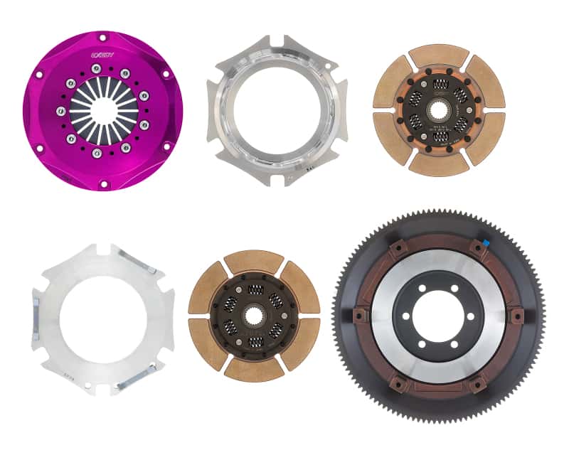 Exedy — Exedy 1986-1989 Mazda RX-7 R2 Hyper Twin Cerametallic Clutch Sprung Center Disc Push Type Cove
Hyper Multi Series
Clutch Kit - view 3