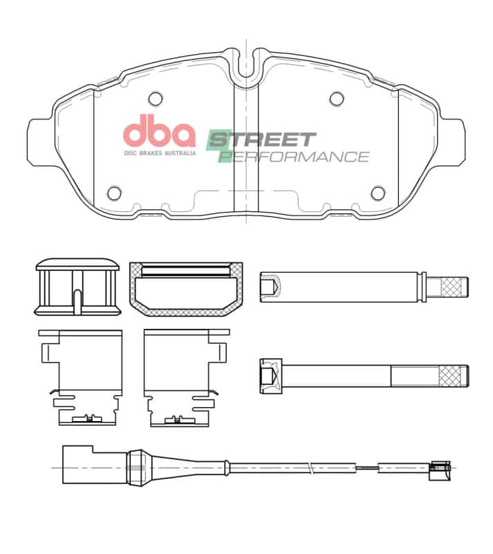 DBA — DBA 20-22 Ford Transit-150 AWD (6 Lug) Front SP Performance Brake Pads
Brake Pad - view 1