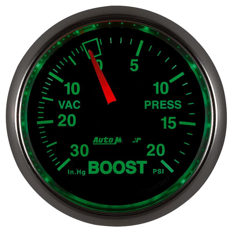 AutoMeter — Autometer GS 52mm 30 in Hg/20 psi Mechanical Vacuum/Boost Gauge
2-1/16" BOOST-VAC, 3 - view 11