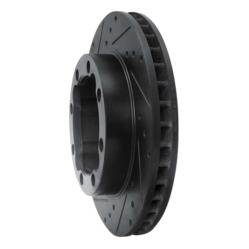 R1 Concepts — R1 88-00 Chevrolet K2500 Front Left Drilled & Slotted Black Brake Rotor
R1 Brake Rotor Drill - view 2