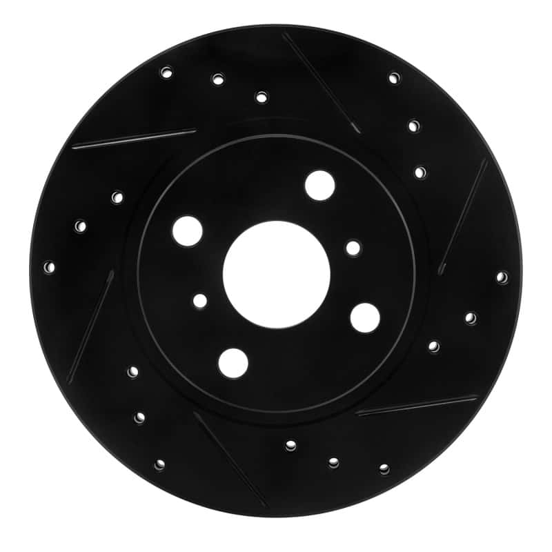 R1 Concepts — R1 87-92 Geo Prizm Front Right Drilled & Slotted Black Brake Rotor
R1 Brake Rotor Drill - view 1