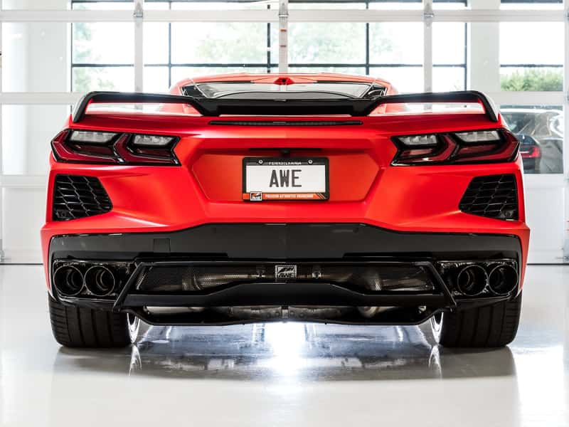 AWE Tuning — AWE Tuning 2020 Chevrolet Corvette (C8) Track Edition Exhaust - Quad Diamond Black Tips
Track Exhaust - view 3