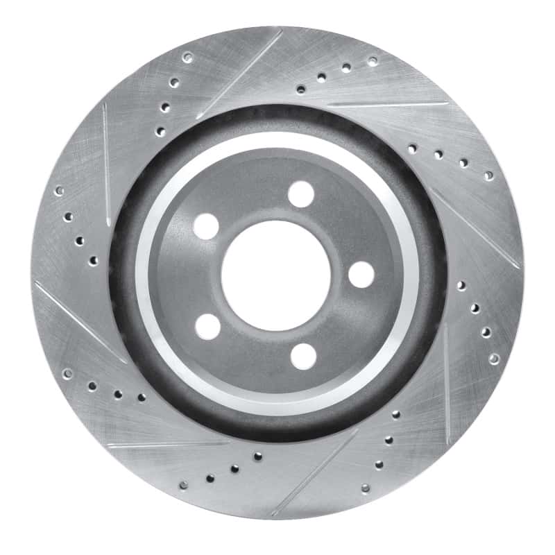 R1 Concepts — R1 05-23 Chrysler 300 Rear Left Drilled & Slotted Silver Brake Rotor
R1 Brake Rotor Drill - view 1