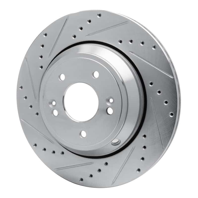 R1 Concepts — R1 18-23 Genesis G80 Rear Left Drilled & Slotted Silver Brake Rotor
R1 Brake Rotor Drill - view 2