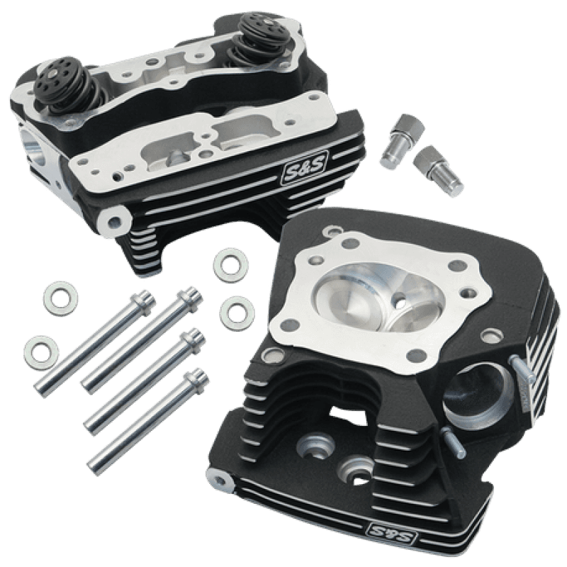 S&S Cycle — S&S Cycle 99-05 BT Super Stock 79cc Cylinder Head Kit - Wrinkle Black - view 2
