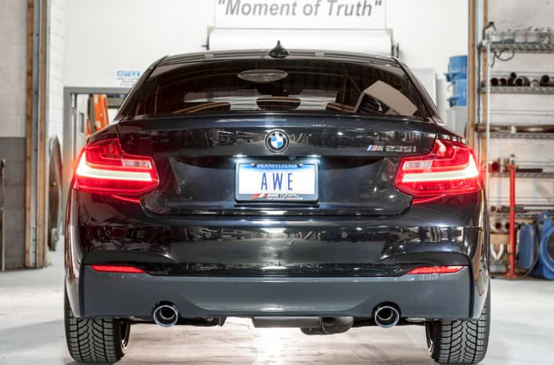 AWE Tuning — AWE Tuning BMW F22 M235i / M240i Touring Edition Axle-Back Exhaust - Chrome Silver Tips (90mm)
Touring Exhaust - view 2
