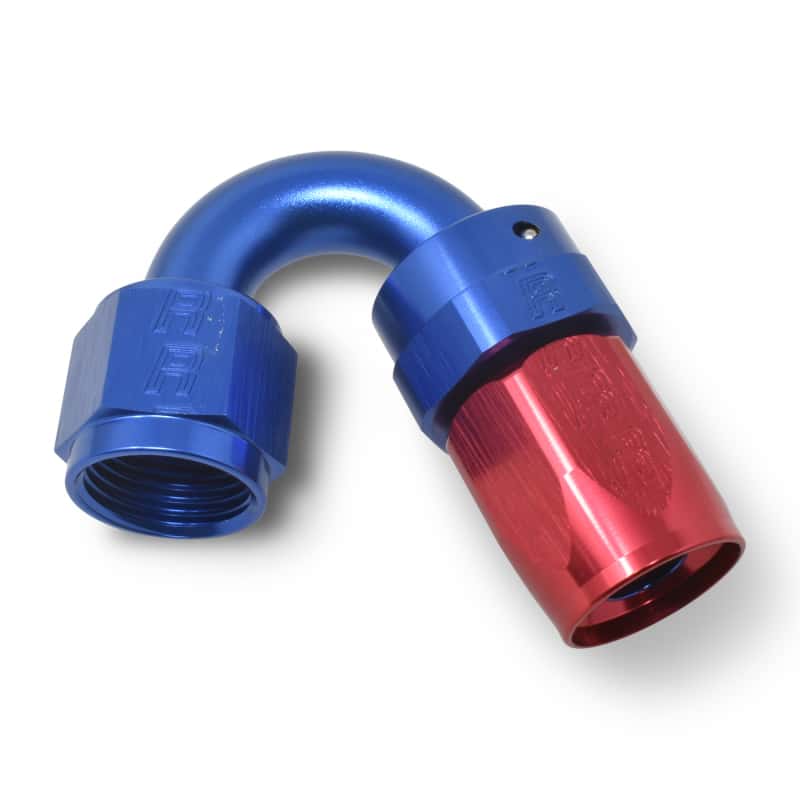 Russell — Russell Performance -6 AN Red/Blue 150 Degree Full Flow Swivel Hose End (With 9/16in Radius)
Hose Fitting - view 4