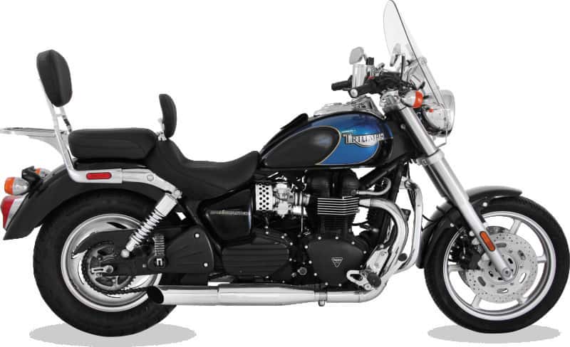 Mustang Motorcycle — Mustang 02-08 Triumph America,03-08 Speedmaster, Std Touring 2PC Seat w/Driver Backrest - Black - view 3