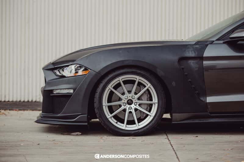 Anderson Composites — Anderson Composites 18-19 Ford Mustang Type-ST Fiberglass Front Fenders (Pair) - view 5