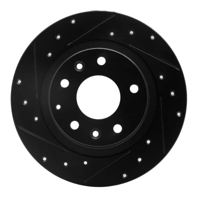 R1 Concepts — R1 16-18 Mazda CX-3 Rear Left Drilled & Slotted Black Brake Rotor
R1 Brake Rotor Drill - view 1