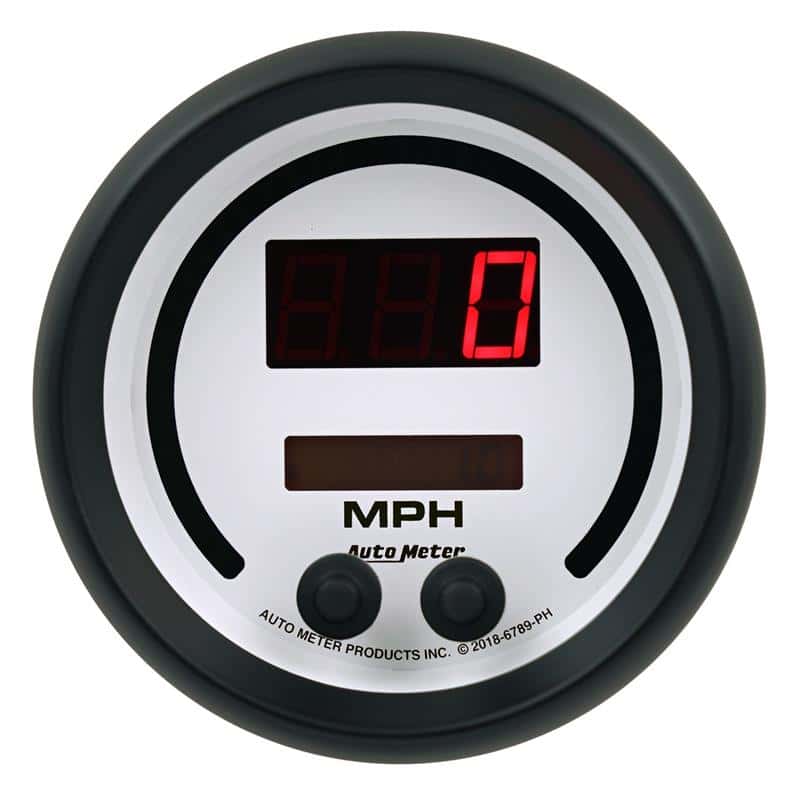 AutoMeter — Autometer 85.7mm White Switchable 260 MPH / 260 KM/H Speedometer Phantom Elite Digital Gauge - view 2