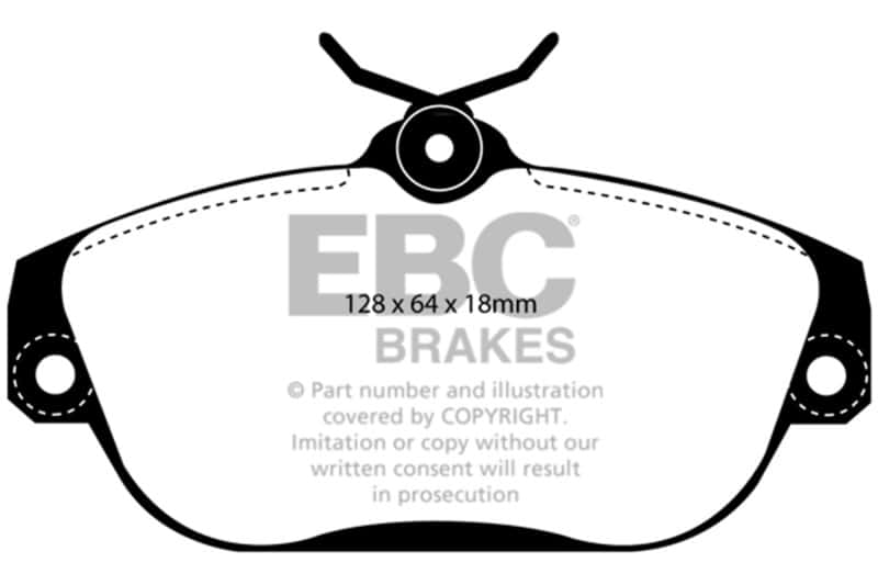 EBC — EBC 91-93 Volvo 740 2.3 (ABS) (Girling) Ultimax2 Front Brake Pads
Disc Brake Pad - view 1