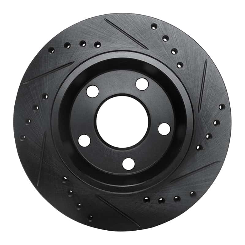 R1 Concepts — R1 85-91 Audi 5000CS Turbo Quattro Rear Left Drilled & Slotted Black Brake Rotor
R1 Brake Rotor Drill - view 5