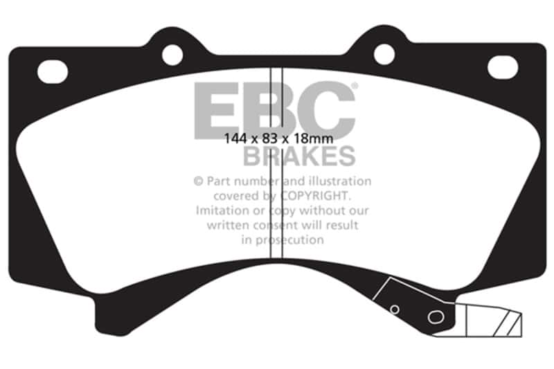 EBC — EBC 08+ Lexus LX570 5.7 Greenstuff Front Brake Pads
Disc Brake Pad - view 1