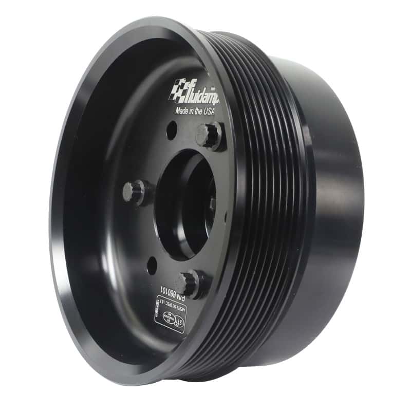 Fluidampr — Fluidampr Chevy LSX 6-1/4in Damper w/Single 8 Rib 6.57in Dia Pulley Steel Internally Balanced Damper
Harmonic Balancer - view 1