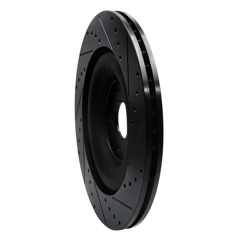 R1 Concepts — R1 10-24 Jaguar XFR Rear Left Drilled & Slotted Black Brake Rotor
R1 Brake Rotor Drill - view 4