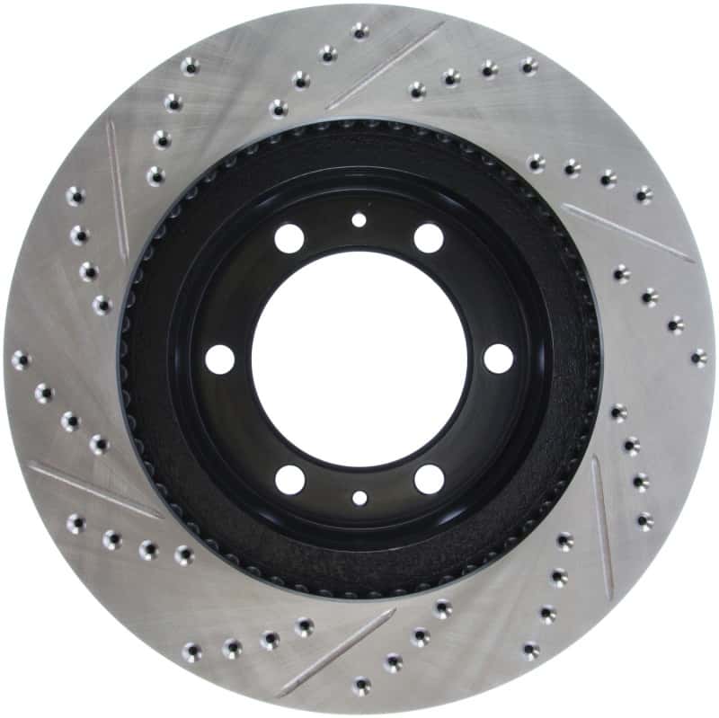 Stoptech — StopTech 07-08 Toyota FJ Cruiser / 05-08 Tacoma (6 lug) / 03-08 4 Runner (319mm disc) SportStop Slo
Disc Brake Rotor
Slot/Drill Rotor - view 3