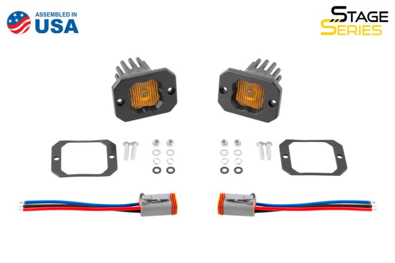 Diode Dynamics — Diode Dynamics Stage Series C1 LED Pod - Yellow SAE Fog Flush ABL (Pair) - view 4