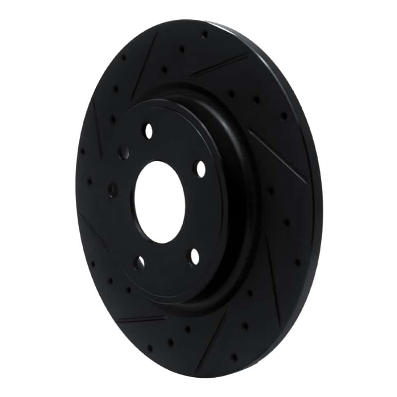 R1 Concepts — R1 17-25 Chrysler Grand Caravan Rear Left Drilled & Slotted Black Brake Rotor
R1 Brake Rotor Drill - view 2