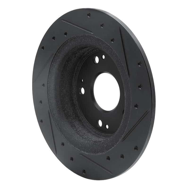 R1 Concepts — R1 05-17 Honda Accord Rear Left Drilled & Slotted Black Brake Rotor
R1 Brake Rotor Drill - view 4
