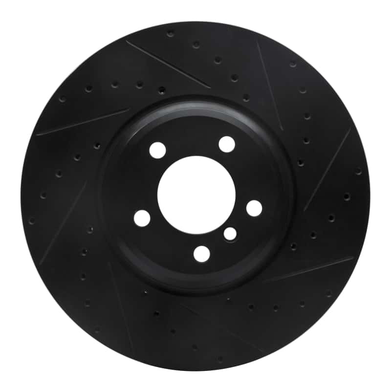 R1 Concepts — R1 2007-2008 BMW ALPINA B7 Front Right Drilled & Slotted Black Brake Rotor
R1 Brake Rotor Drill - view 1