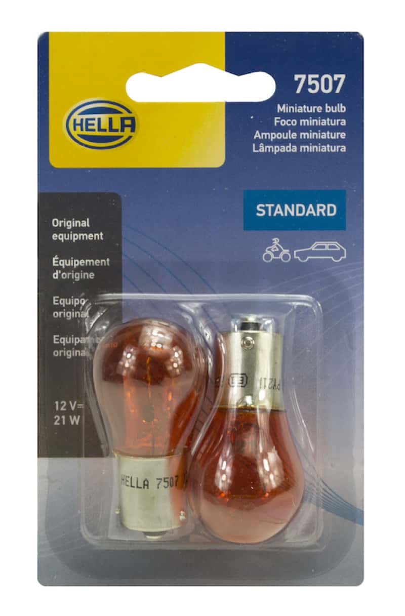 Hella — Hella Bulb 7507 12V 21W Bau15S S8 Namber (2)
7507TB Incan Bulb - view 5