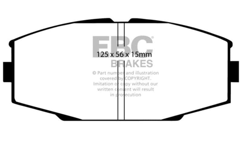 EBC — EBC 86-92 Toyota Supra 2.8 Greenstuff Front Brake Pads
Disc Brake Pad - view 1