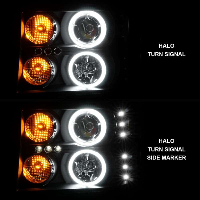 ANZO — ANZO 2007-2013 GMC Sierra 1500 Projector Headlights w/ Halo Black
Head Light Set
HdLtSet - view 10
