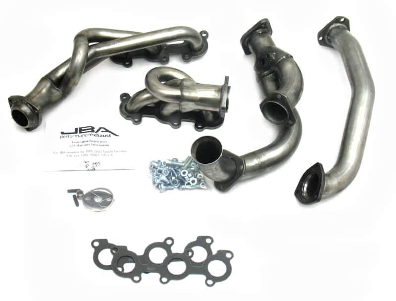 JBA — JBA 95-00 Toyota 3.4L V6 w/o EGR 1-1/2in Primary Raw 409SS Cat4Ward Header
Exhaust Header - view 1
