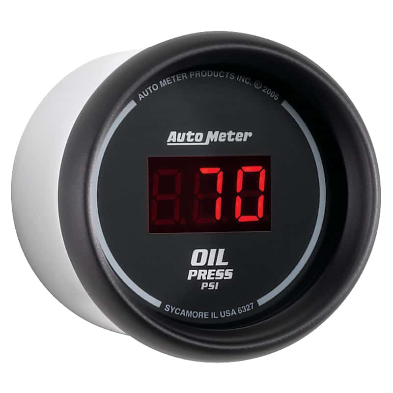 AutoMeter — Autometer Black 0-100 psi Digital Oil Pressure Gauge
2-1/16" OIL PRESS, 0 - view 3
