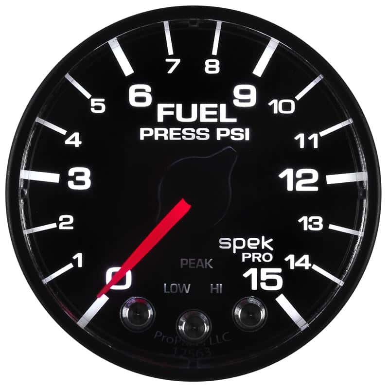 AutoMeter — Autometer Spek-Pro Gauge Fuel Press 2 1/16in 15psi Stepper Motor W/Peak & Warn Blk/Blk
GA 2" FP 15 BFB SPEK - view 5