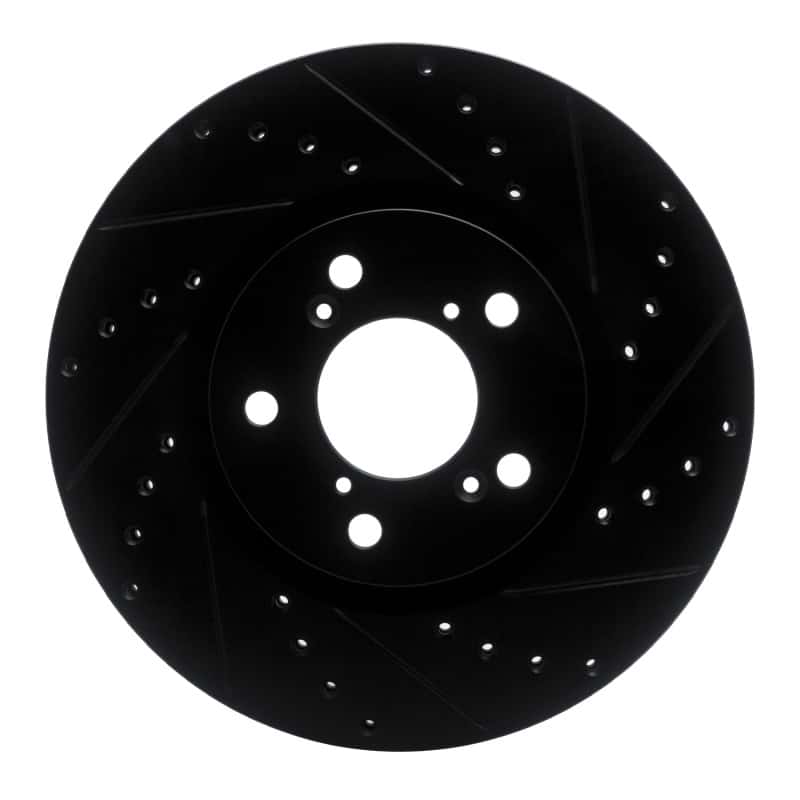R1 Concepts — R1 06-14 Honda Ridgeline Front Right Drilled & Slotted Black Brake Rotor
R1 Brake Rotor Drill - view 1