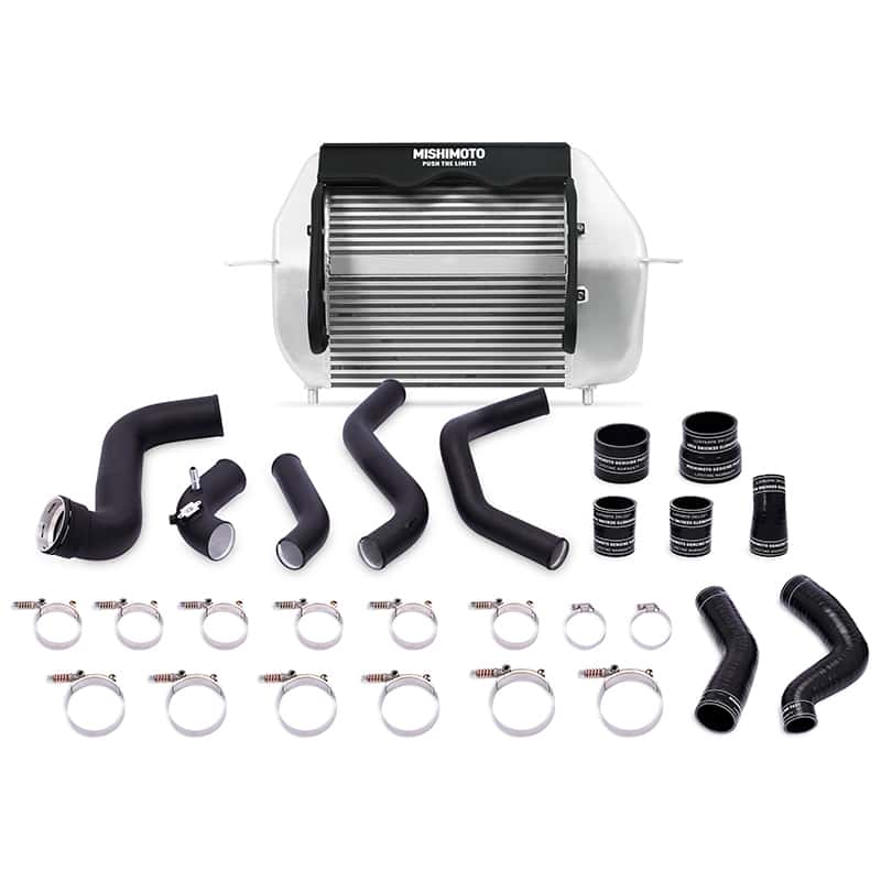 Mishimoto — Mishimoto 2011-2014 Ford F-150 EcoBoost Silver Intercooler w/ Black Pipes - view 1