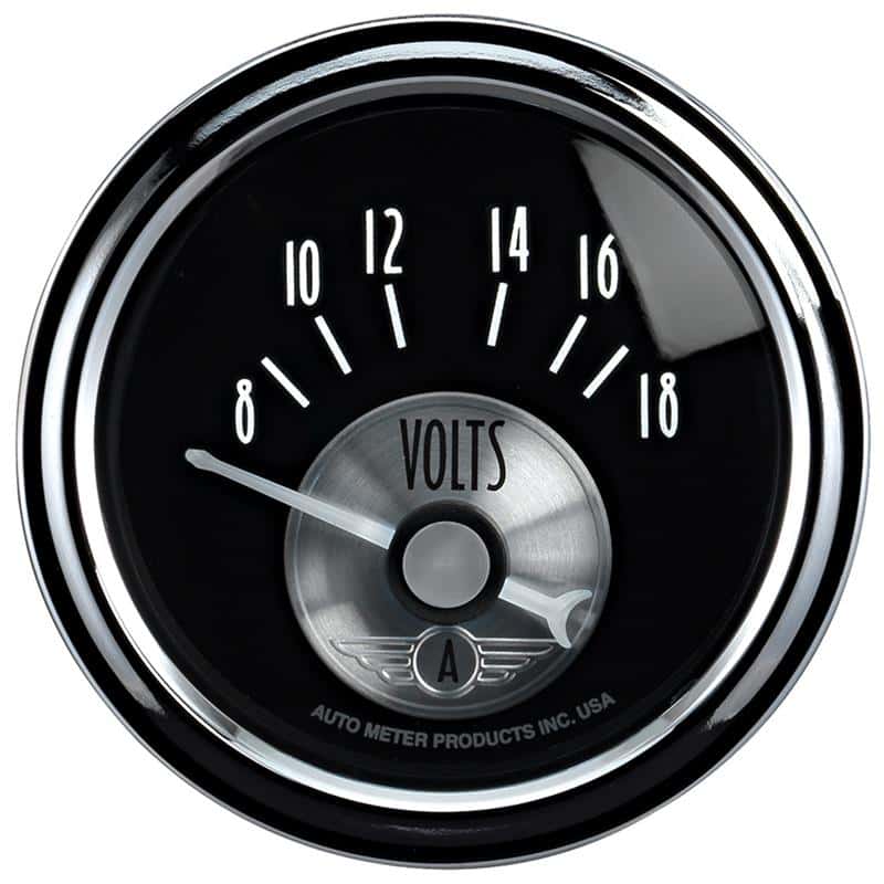 AutoMeter — Autometer Prestige Series Black 2-1/16in 8-18V Short Sweep Electronic Voltmeter Gauge
2-1/16" VOLTMETER, 8 - view 2