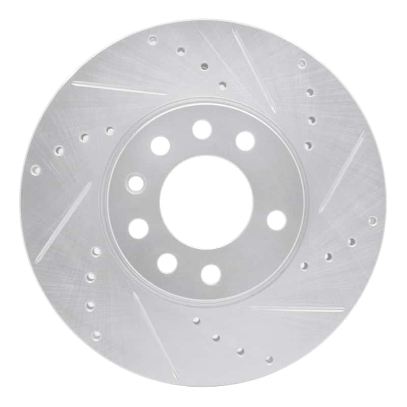 R1 Concepts — R1 03-11 Cadillac BLS (Mexico) Front Right Drilled & Slotted Silver Brake Rotor
R1 Brake Rotor Drill - view 1