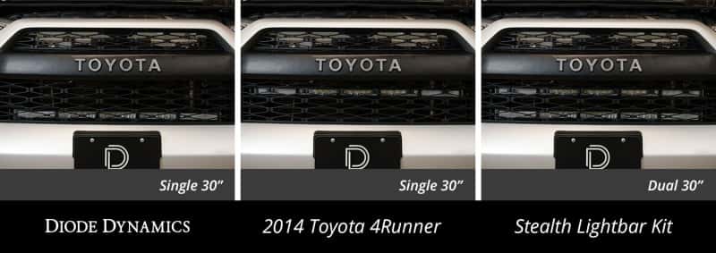 Diode Dynamics — Diode Dynamics 14-19 Toyota 4Runner SS30 Dual Stealth Lightbar Kit - White Driving - view 7
